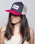 Latitude Wine / Navy Blue / Beige