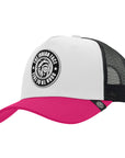 Gorras trucker Born to be Free White / Pink / Black para hombre y mujer