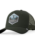 Gorra trucker deportiva unisex para hombre y mujer Born to Ultratrail Green
