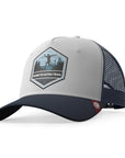 Gorra trucker deportiva unisex para hombre y mujer Born to Ultratrail White / Blue