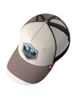 Gorra trucker deportiva unisex para hombre y mujer Born to Ultratrail Brown / Blue / Grey
