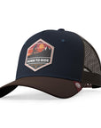 Gorra trucker deportiva unisex para hombre y mujer Born to Ride Blue / Brown