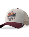 Gorra trucker deportiva unisex para hombre y mujer Born to Ride Brown / Grey / Red