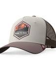 Gorra trucker deportiva unisex para hombre y mujer Born to Ride Brown / Grey