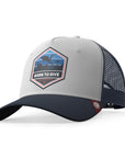 Gorra trucker deportiva unisex para hombre y mujer Born to Dive White / Blue