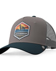 Gorra trucker deportiva unisex para hombre y mujer Born to Wakeboard Grey / Blue