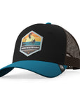 Gorra trucker deportiva unisex para hombre y mujer Born to Kitesurf Blue / Brown