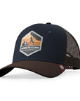 Gorra trucker deportiva unisex para hombre y mujer Born to Climb Blue / Brown