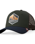 Gorra trucker deportiva unisex para hombre y mujer Born to Climb Green / Brown / Blue