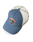 Gorra trucker deportiva unisex para hombre y mujer Born to Surf Blue / White