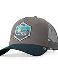 Gorra trucker deportiva unisex para hombre y mujer Born to Fly Grey / Blue