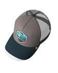 Gorra trucker deportiva unisex para hombre y mujer Born to Fly Grey / Blue