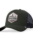 Gorra trucker deportiva unisex para hombre y mujer Born to Run Green / Blue