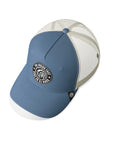 Gorra trucker deportiva unisex para hombre y mujer Born to Be Free Blue / White