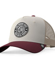 Gorra trucker deportiva unisex para hombre y mujer Born to Be Free Brown / Grey / Red