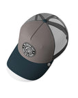 Gorra trucker deportiva unisex para hombre y mujer Born to Be Free Grey / Blue