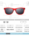 Gafas de Sol Polarizadas Arrecife Red Black 24 024 07 - Gafas de Sol Hombre - Gafas de Sol Mujer