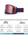 Gafas de Motocross y MTB Enduro para hombre y mujer Stone Red / Blue