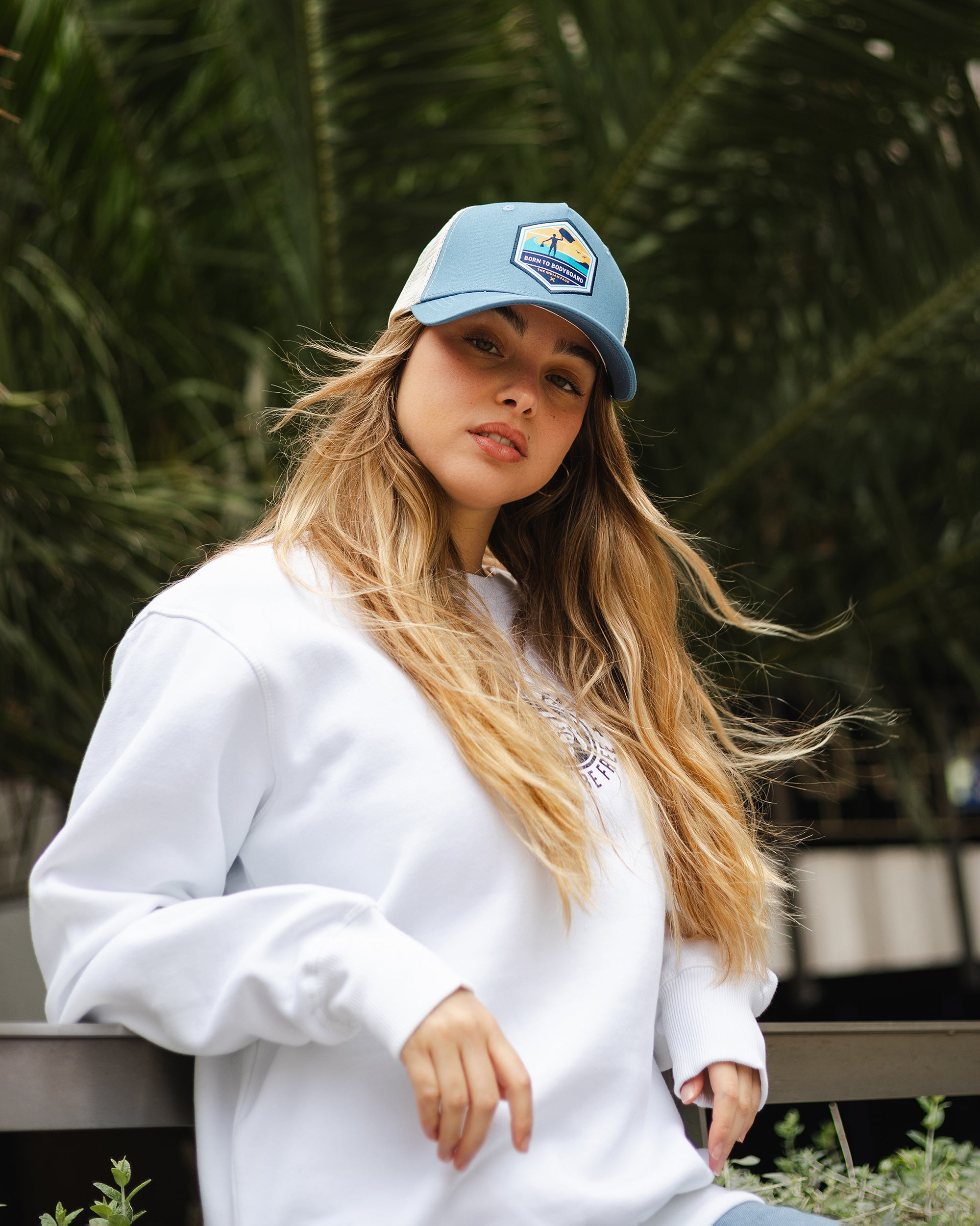 Born to Bodyboard Bleu / Blanc