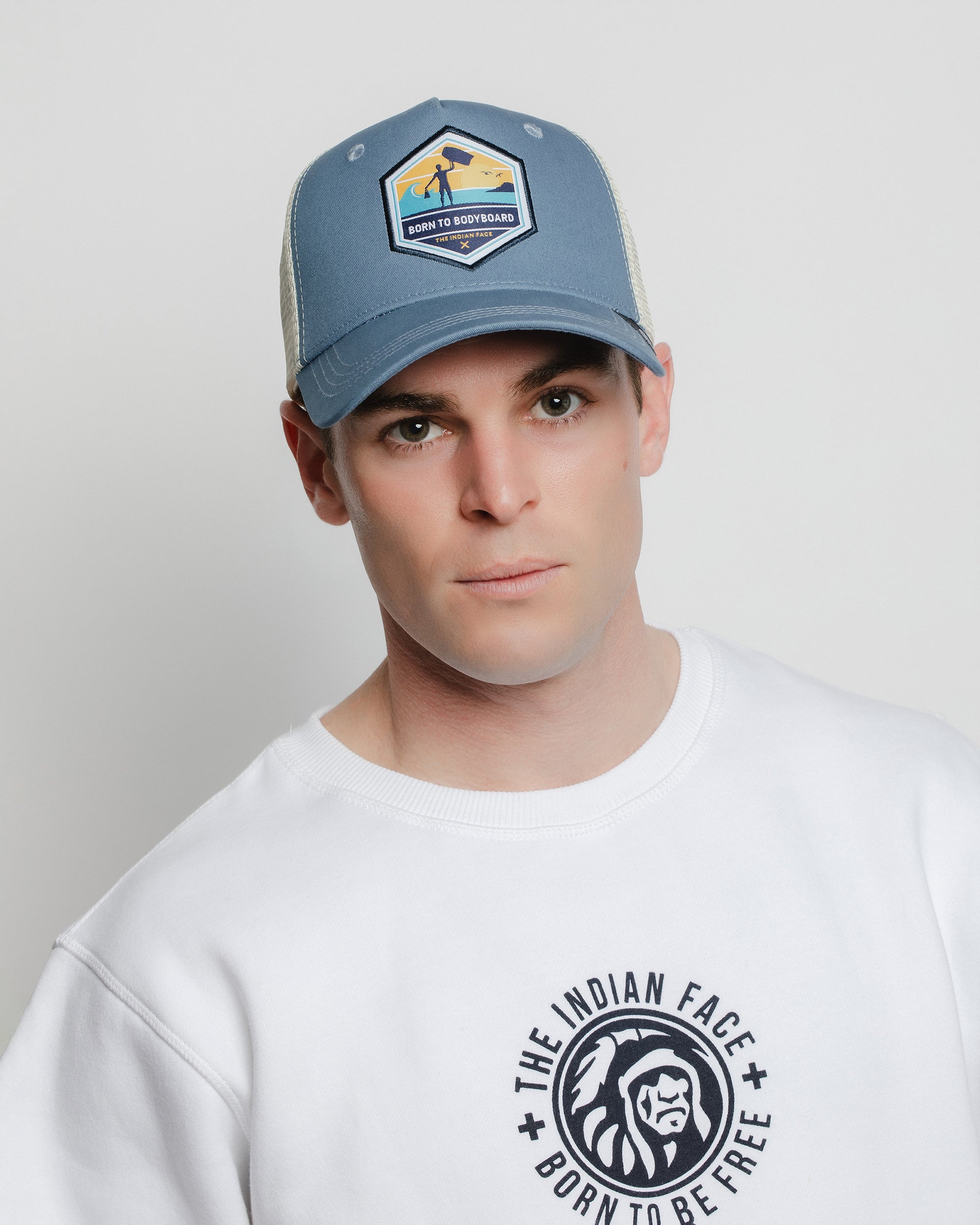 Born to Bodyboard Bleu / Blanc