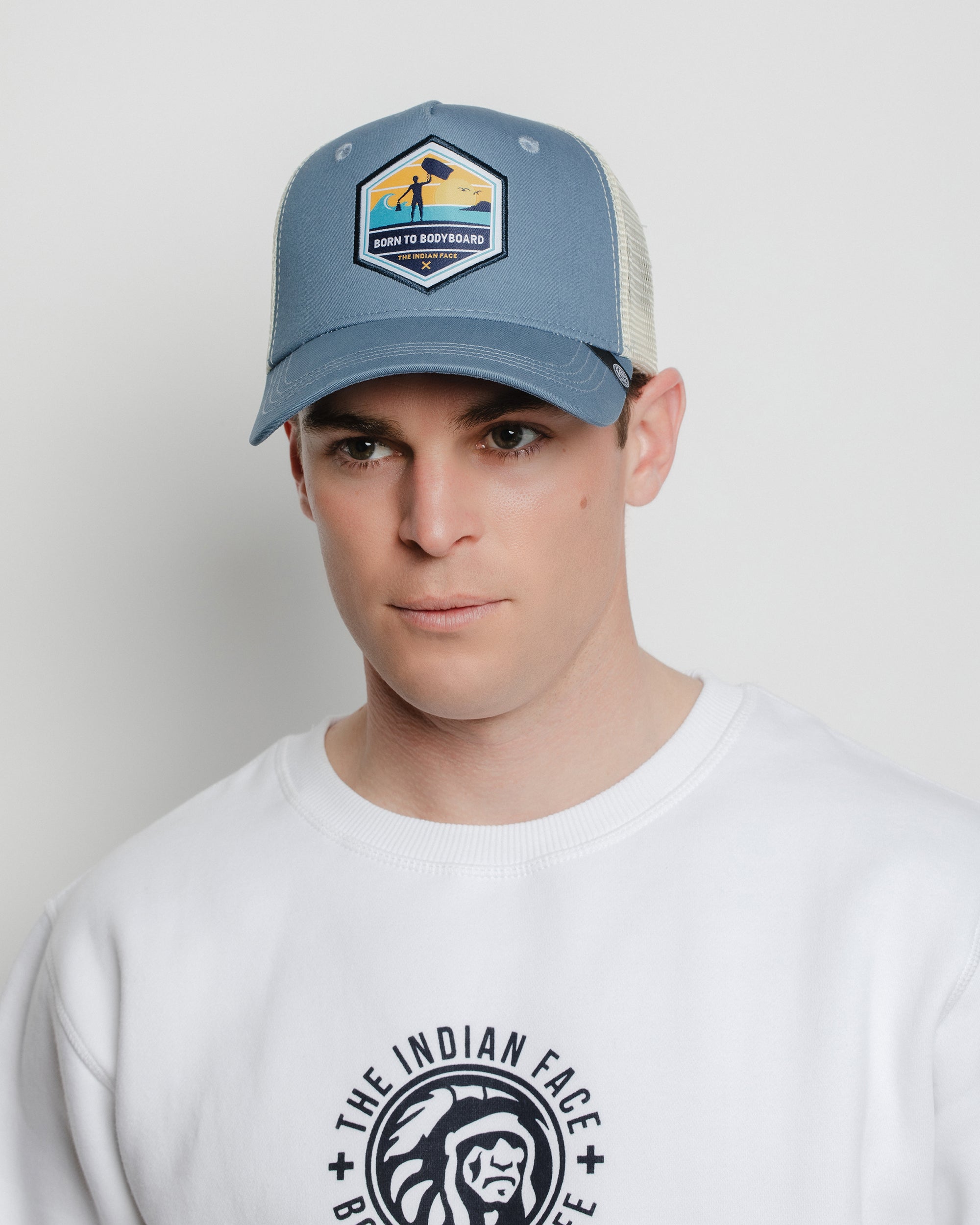 Born to Bodyboard Bleu / Blanc