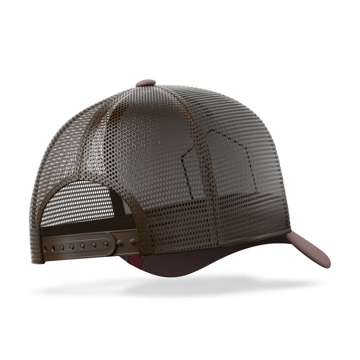 Gorra trucker deportiva unisex para hombre y mujer Born to Ultratrail Brown / Blue / Grey