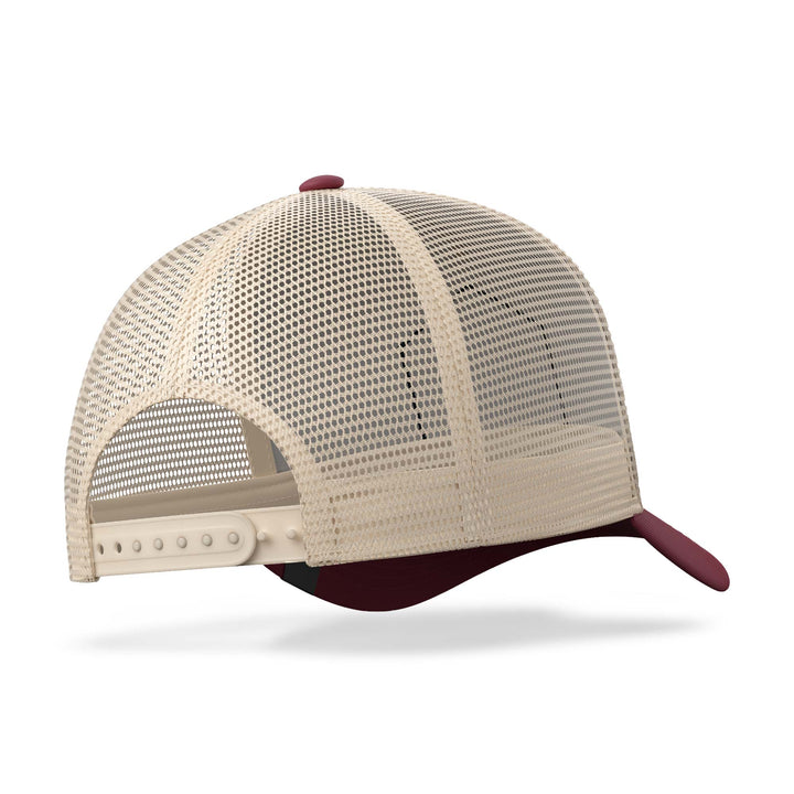 Gorra trucker deportiva unisex para hombre y mujer Born to Sail Brown / Grey / Red