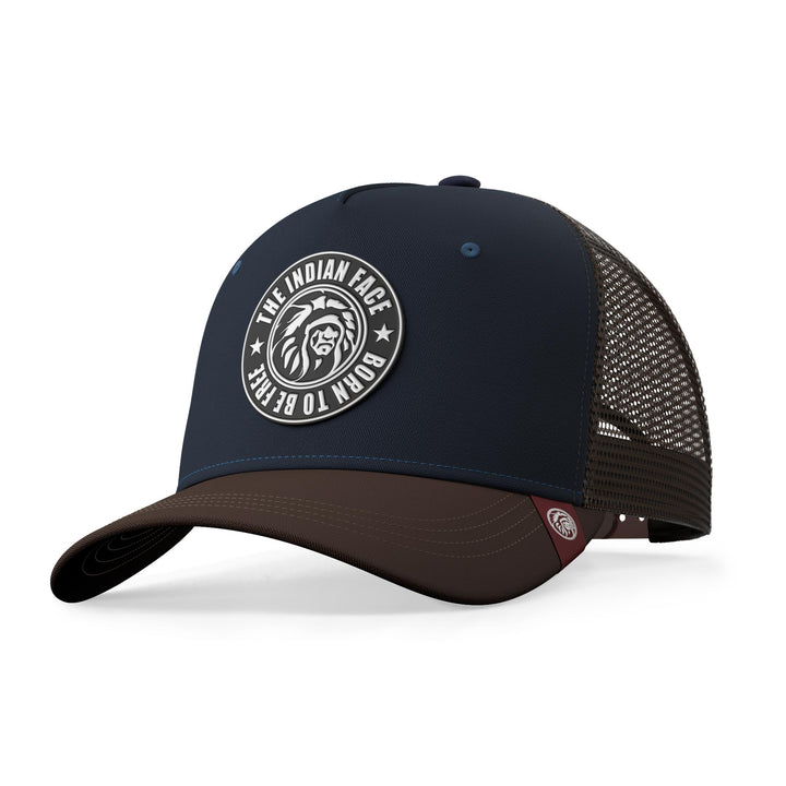 Gorra trucker deportiva unisex para hombre y mujer Born to Be Free Blue / Brown