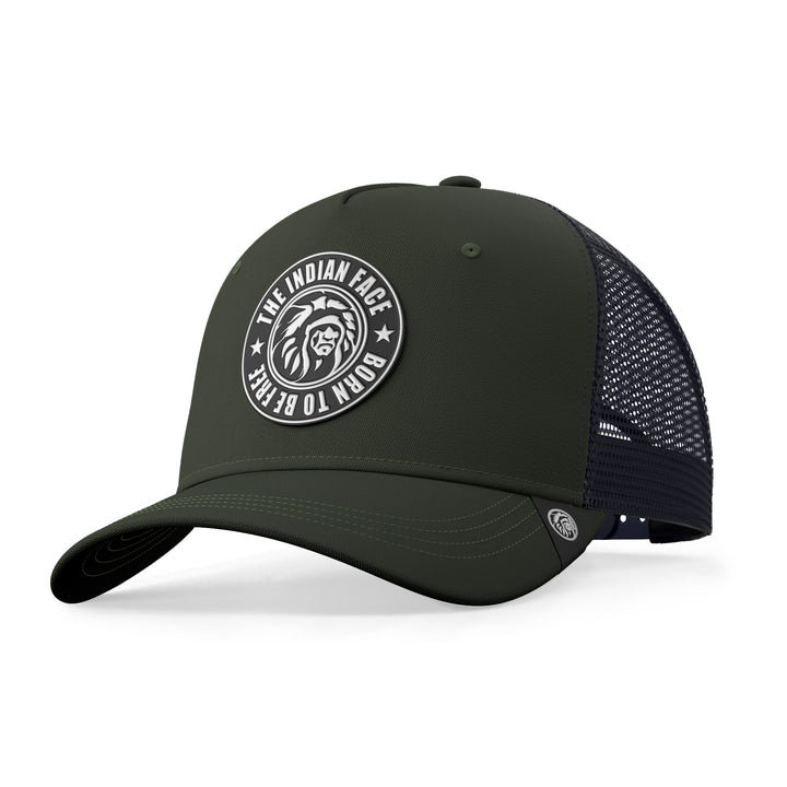 Gorra trucker deportiva unisex para hombre y mujer Born to Be Free Green / Blue