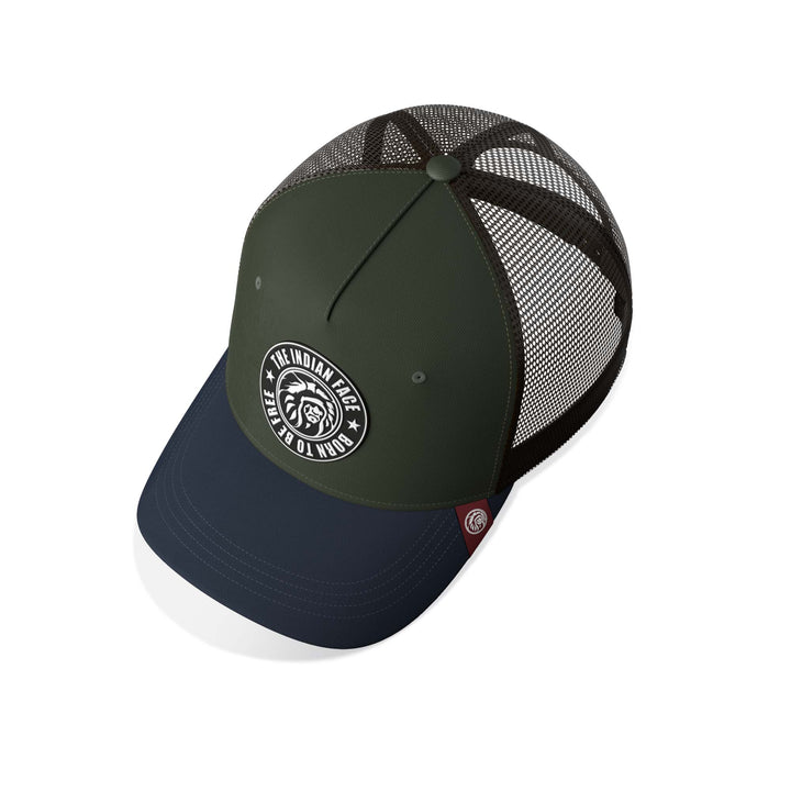Gorra trucker deportiva unisex para hombre y mujer Born to Be Free Green / Brown / Blue