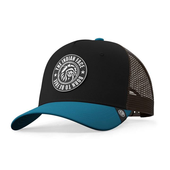 Gorra trucker deportiva unisex para hombre y mujer Born to Be Free Blue / Brown