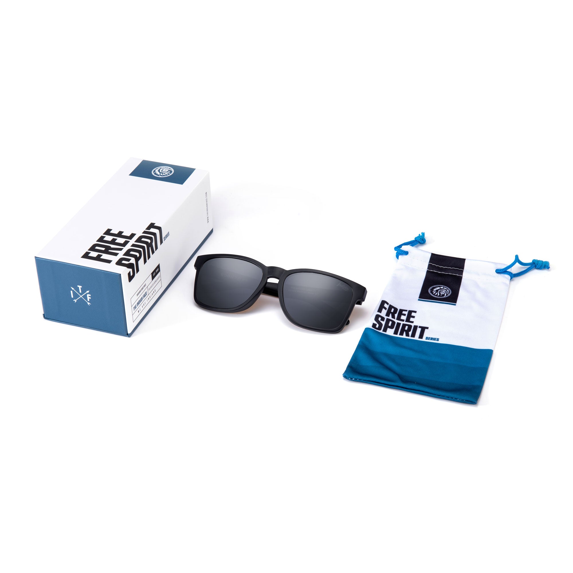 Gafas de Sol Polarizadas Free Spirit Black Black 24 027 01 - Gafas de Sol Hombre - Gafas de Sol Mujer