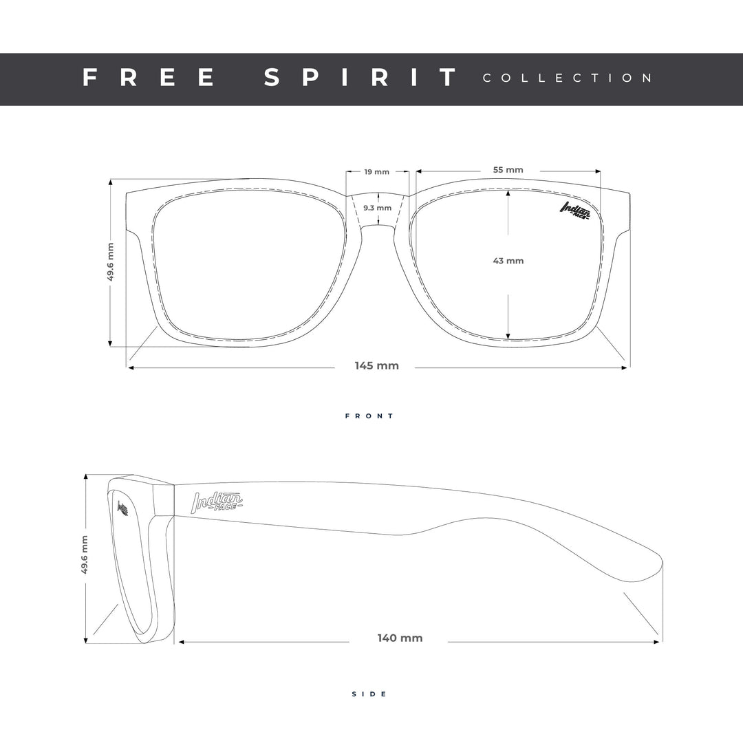 Gafas de Sol Polarizadas Free Spirit Black Black 24 027 01 - Gafas de Sol Hombre - Gafas de Sol Mujer