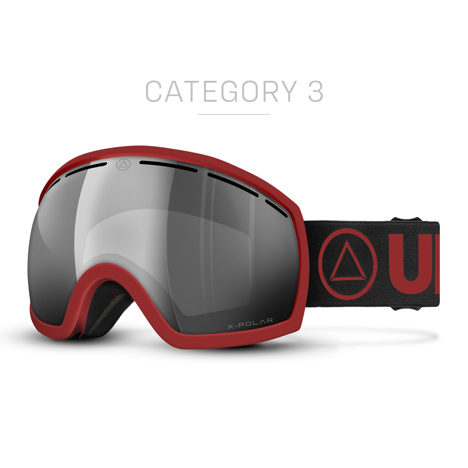 Uller Professional Range Vertical Red Ski and Snowboard Goggles for Men and Women